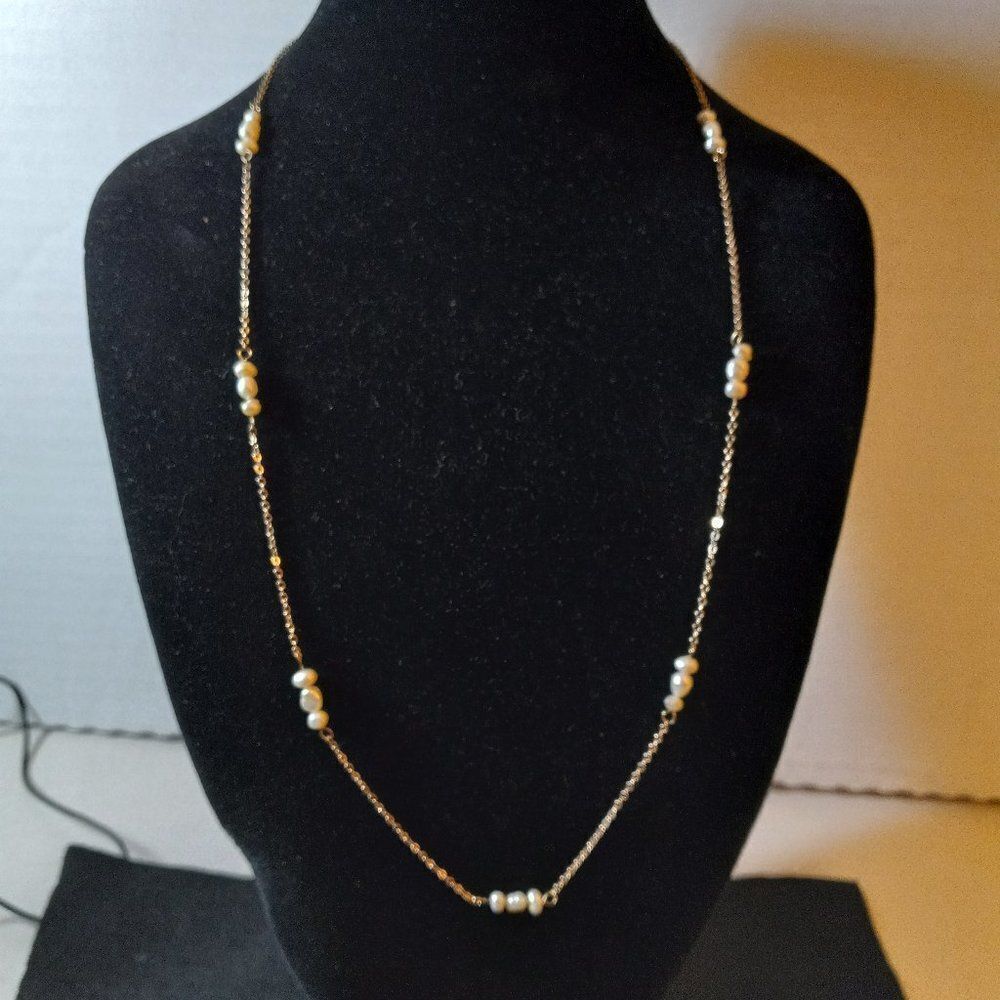 Vintage Fresh Waterpearlsnecklace Dainty Prom Wedding Special Event